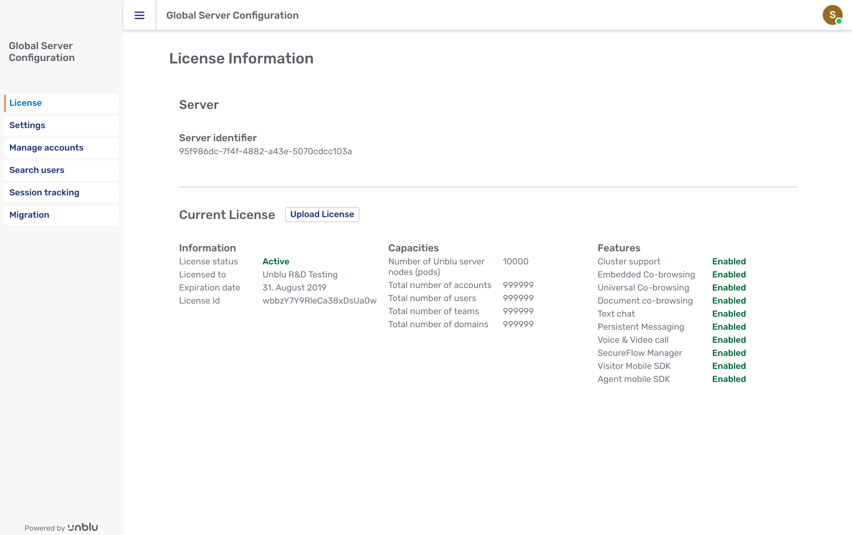 global server config