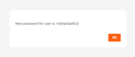Modal dialog displaying new