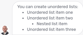Unordered list
