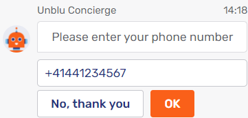 Concierge onboarding: ask for phone