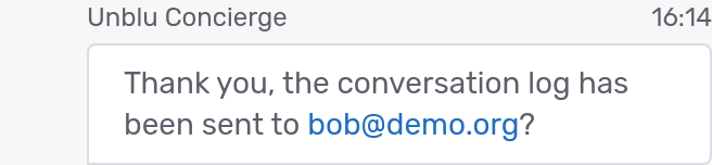 Concierge offboarding: response after sending logs