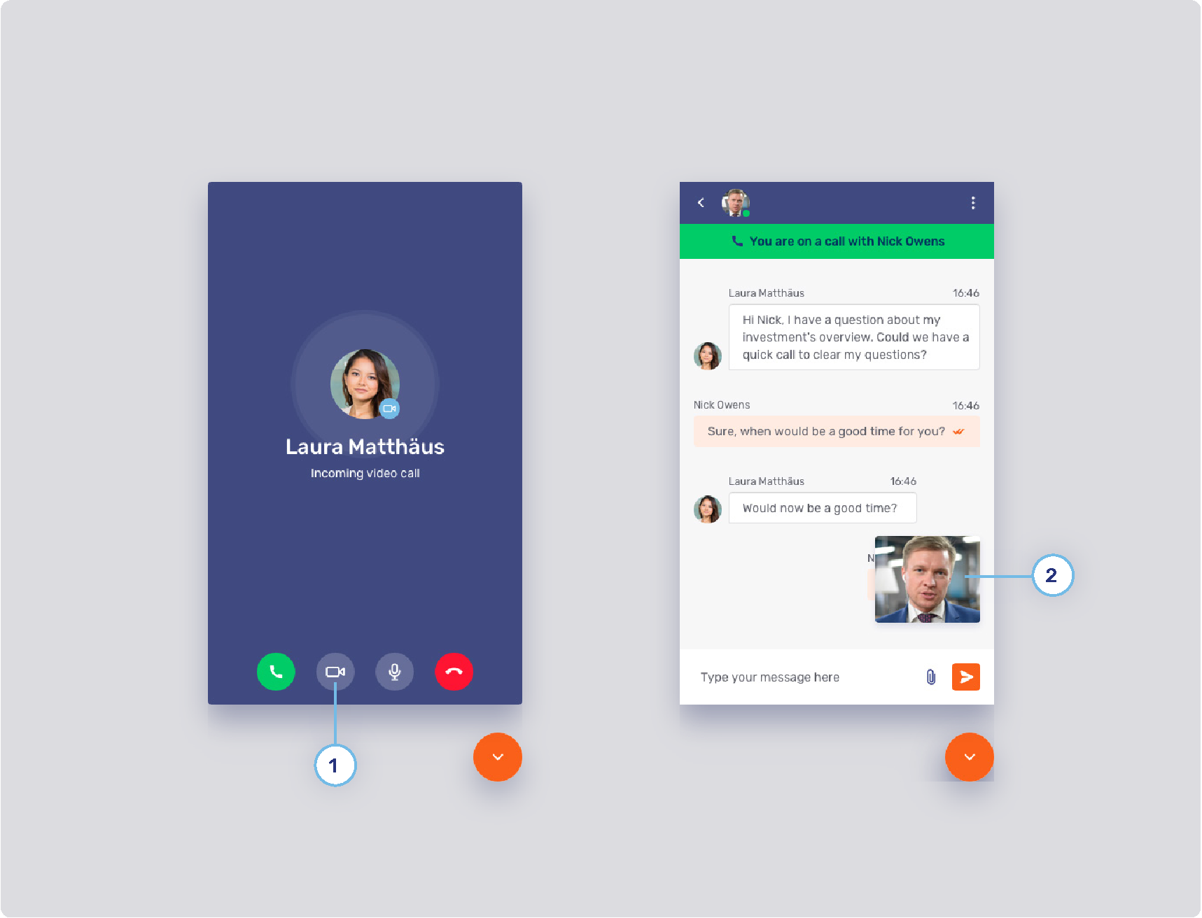 video chat conversation panel 2