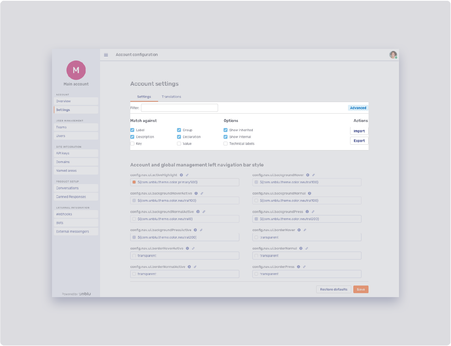 where to start settings filters