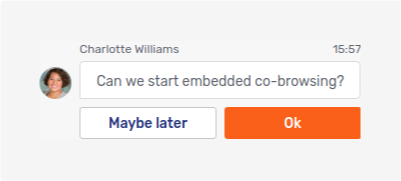 Collaboration request in the individual UI