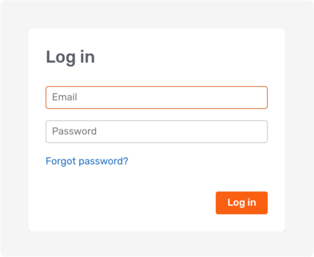 Agent Desk login form