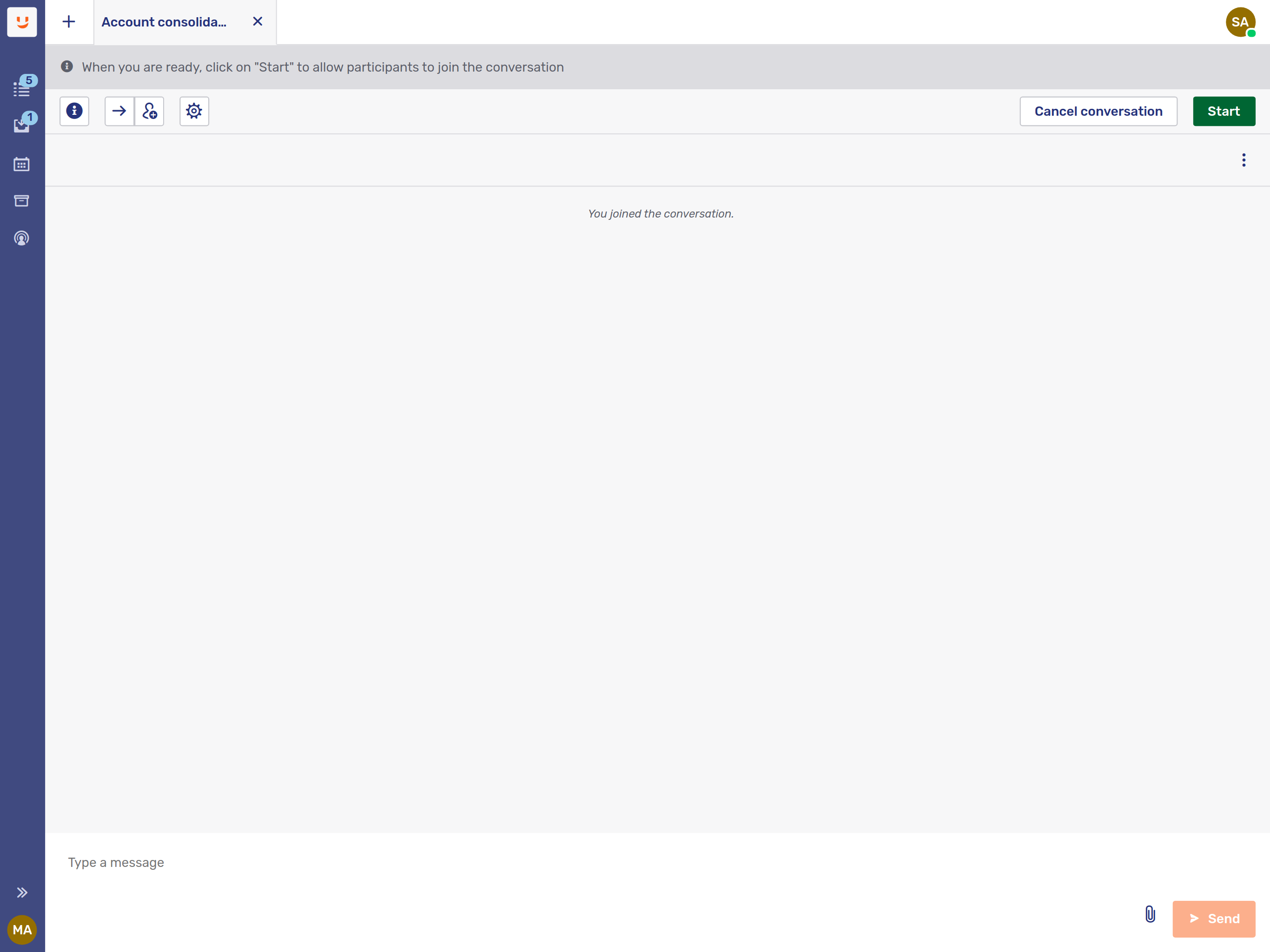 start scheduled conversation