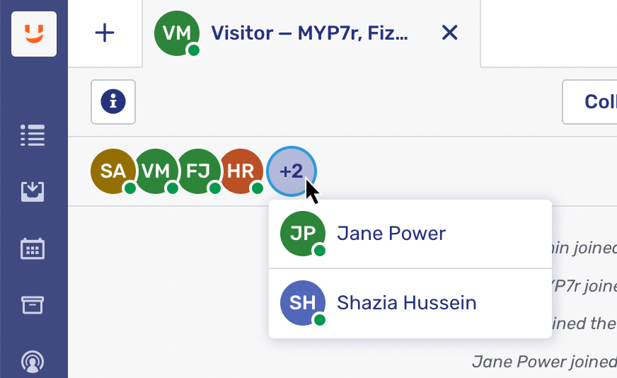 Open avatar overflow popup