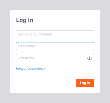 Agent Desk login form
