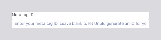 Meta tag ID field in the New Named Area modal page