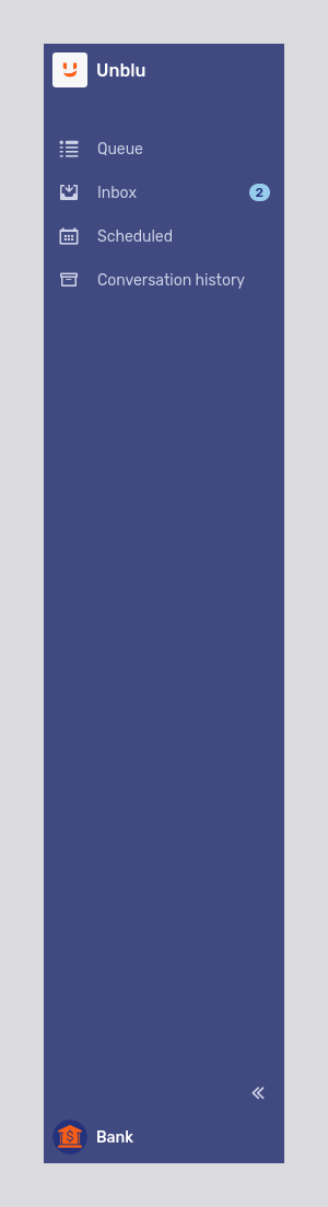 The expanded Agent Desk sidebar