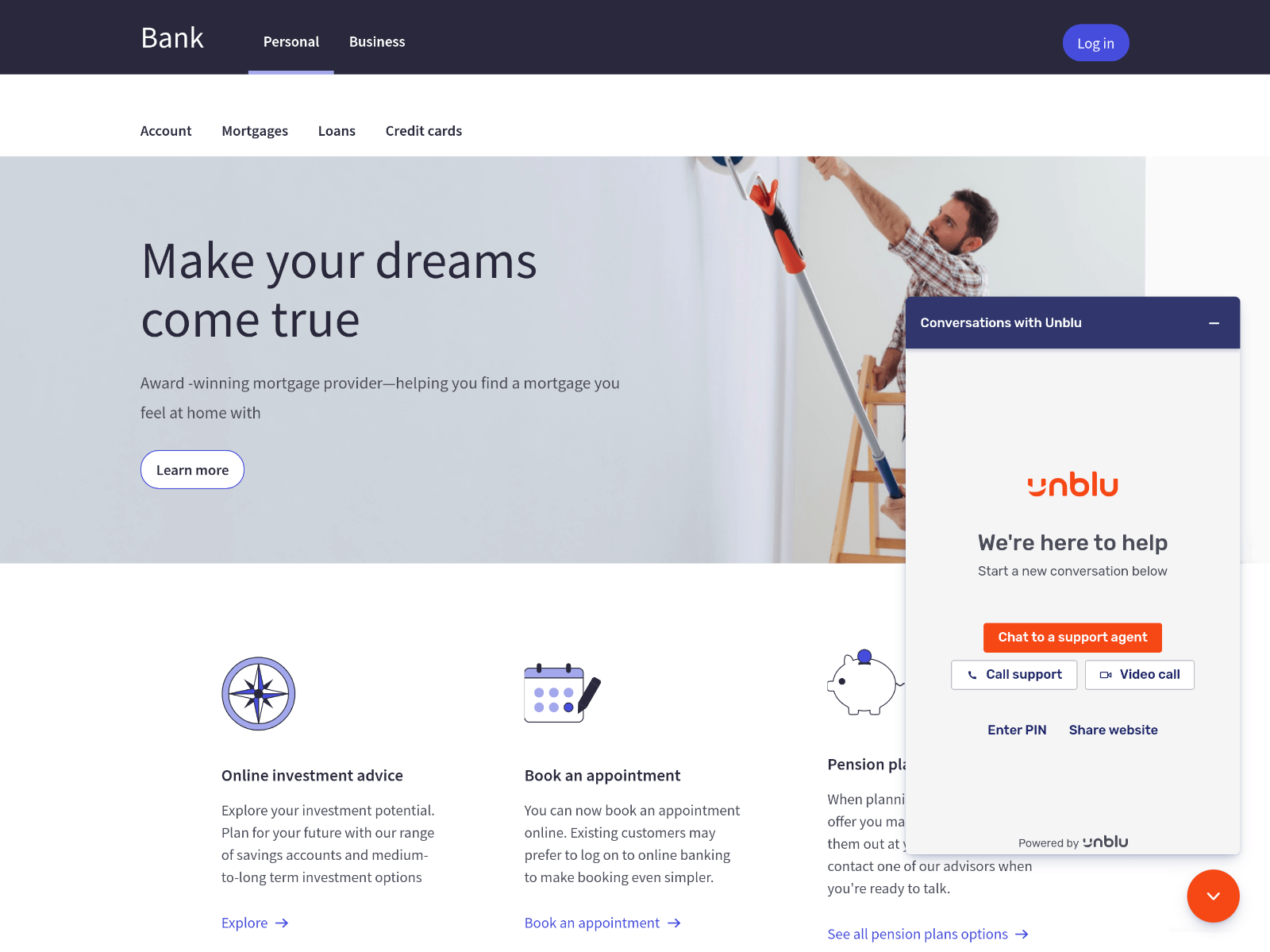 Floating Visitor UI after clicking on launcher button