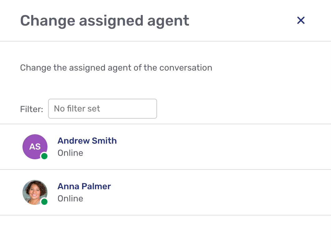 change assigned agent flyin