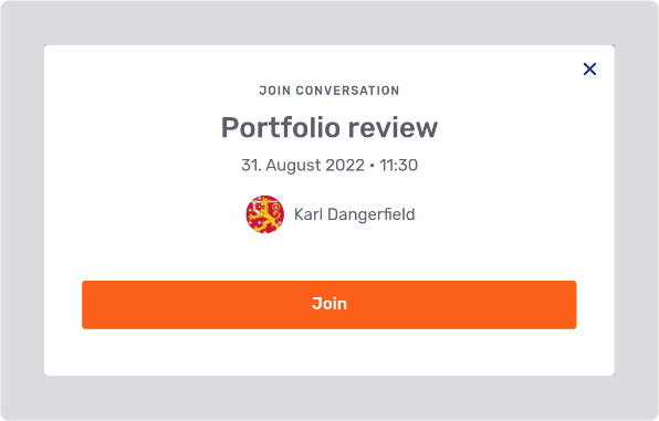 *Join conversation* page for authenticated agents