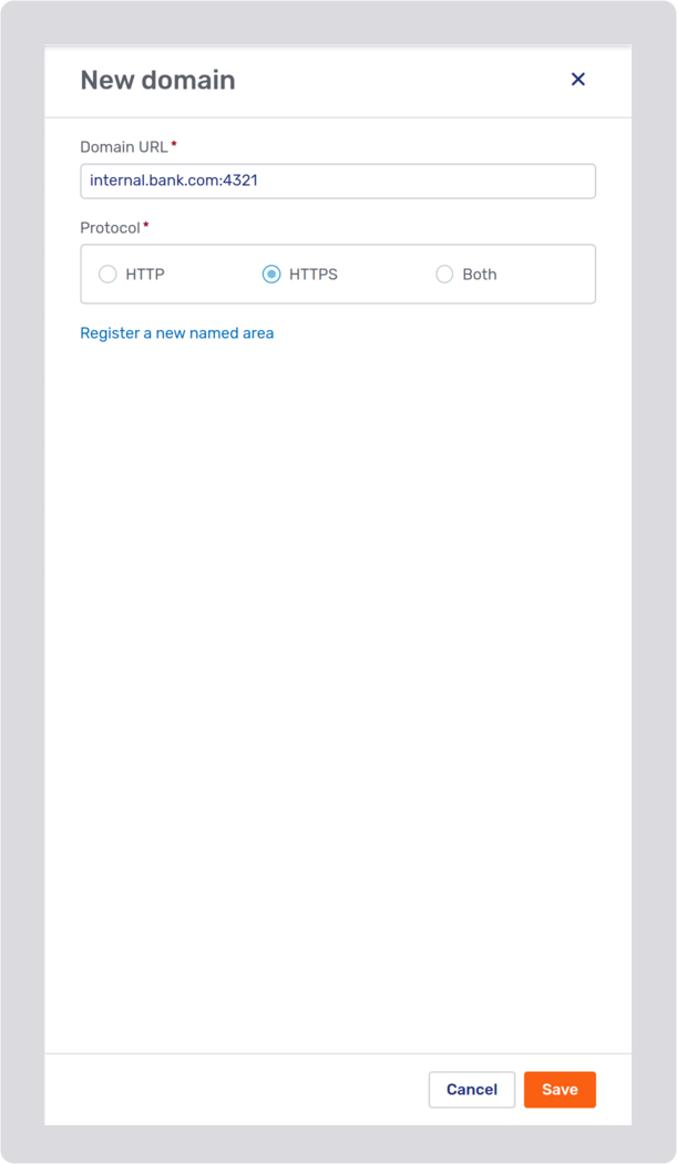 New domain fly-in page