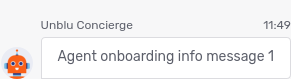 Concierge agent onboarding: info message 1