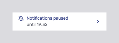 Notifications paused for a specific time