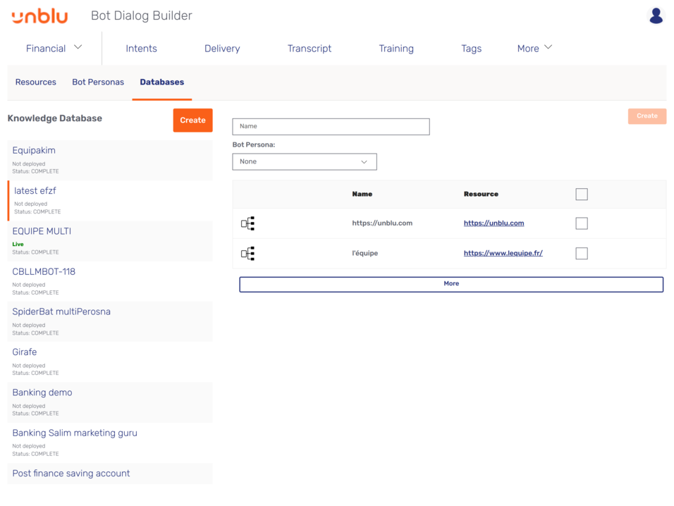 New knowledge database form