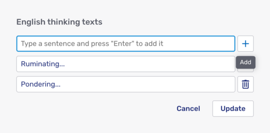 Thinking text editor