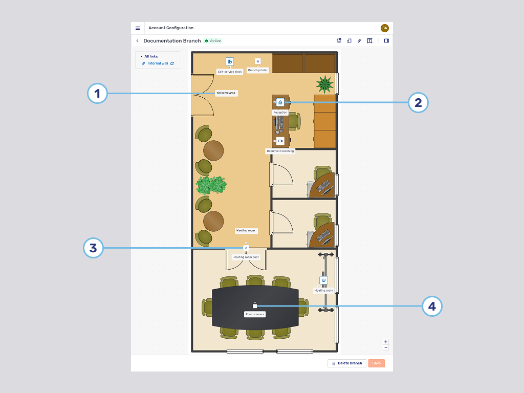 Branch floor plan