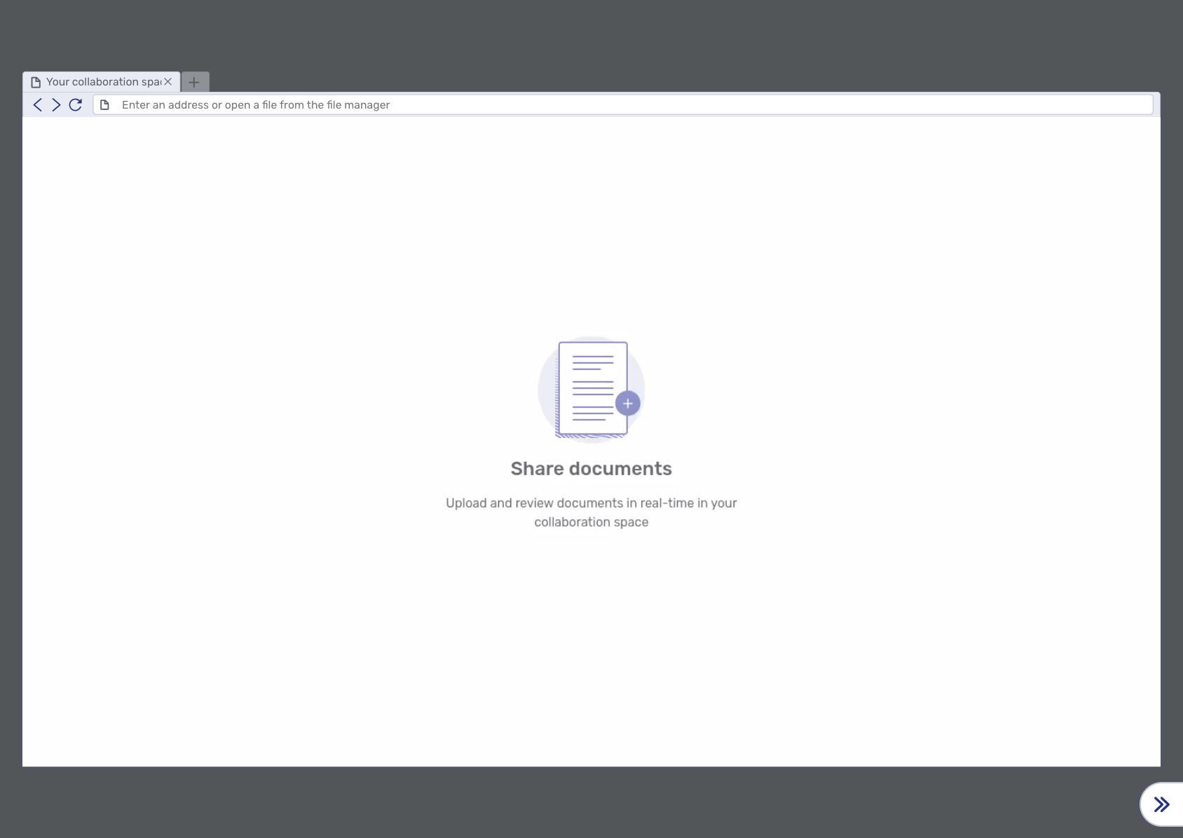 Server-based document collaboration "about" page