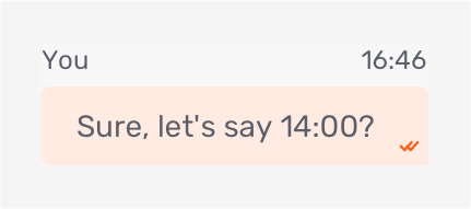 A message with the state "read"