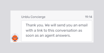 Concierge visitor onboarding: response after entering email address