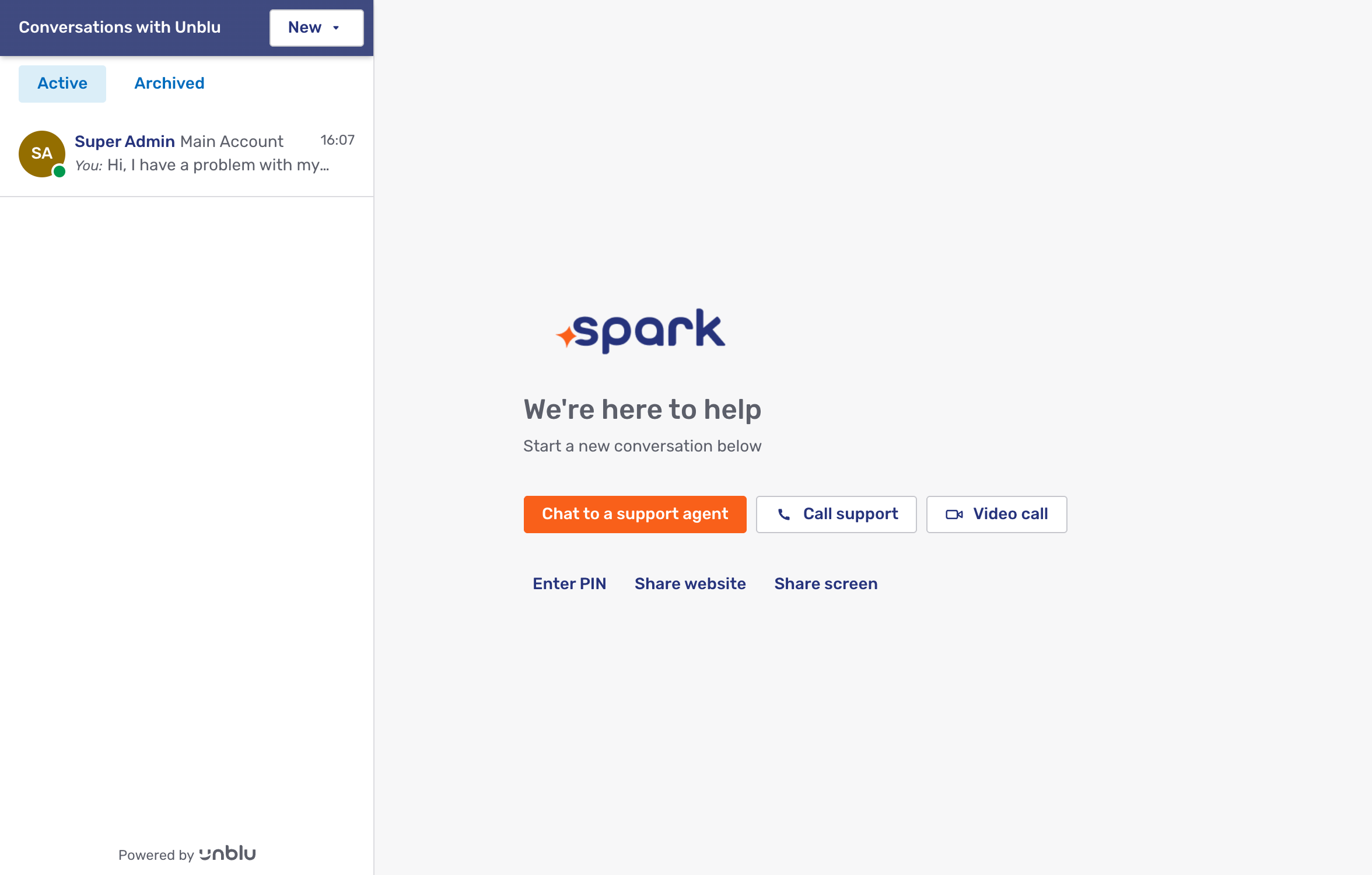 Engagement UI in the Embedded Visitor UI with left-aligned content and inline buttons