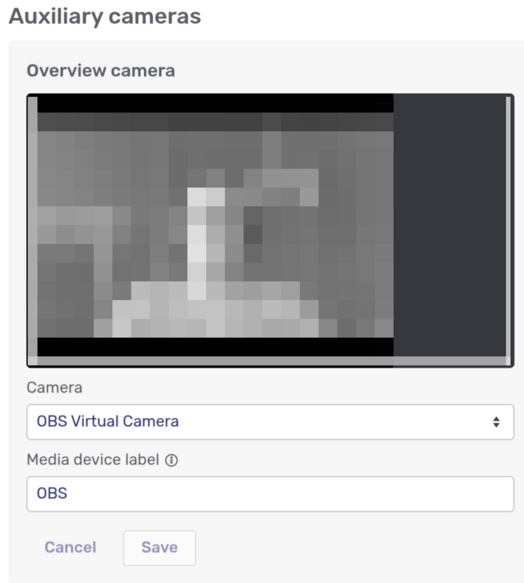 Branch client auxiliary camera setup