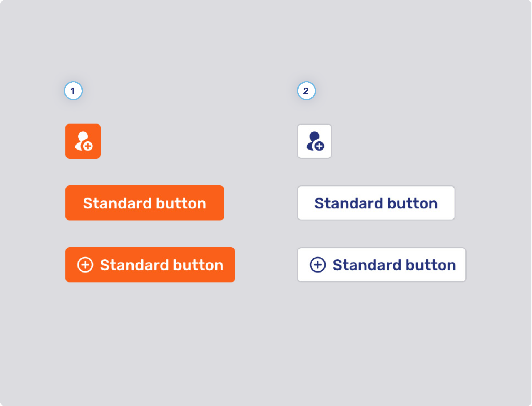 Primary and secondary buttons