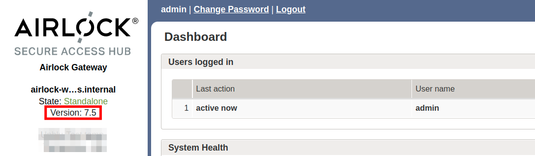 Airlock license screen
