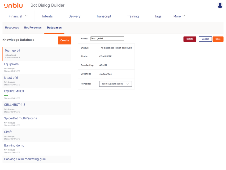 Updating a knowledge database