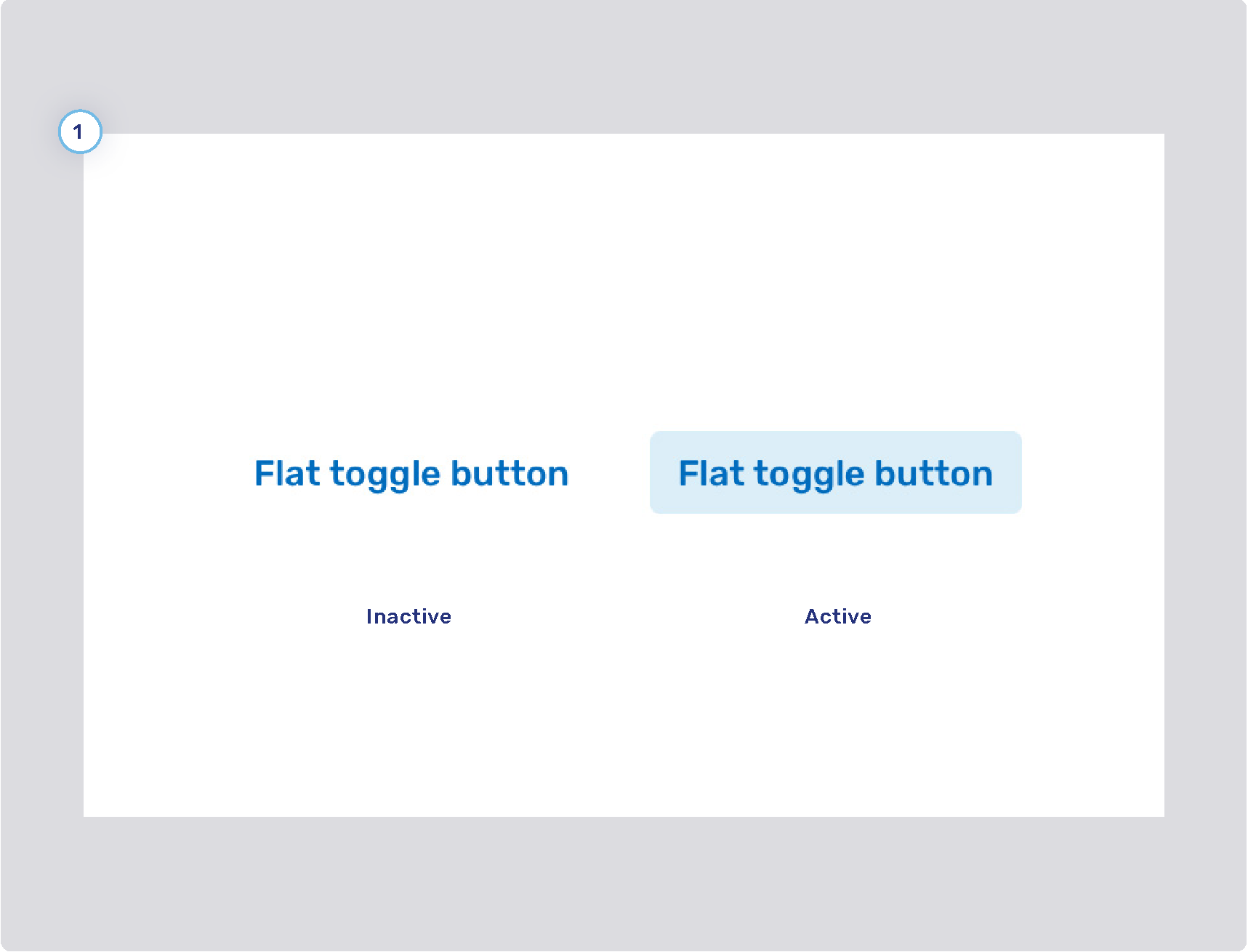 Flat toggle buttons